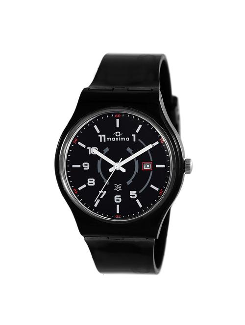 black polyester analog watch - 12103219 - Very Small Image - 1