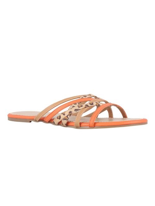 orange faux leather sandal - 12103334 - Very Small Image - 1
