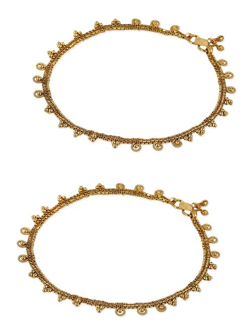 gold plated anklet - 12104534 - Very Small Image - 1