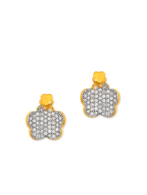 gold metal studs earring - 12106975 - Very Small Image - 1