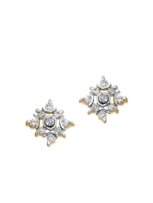 white metal studs earring - 12106993 - Very Small Image - 1