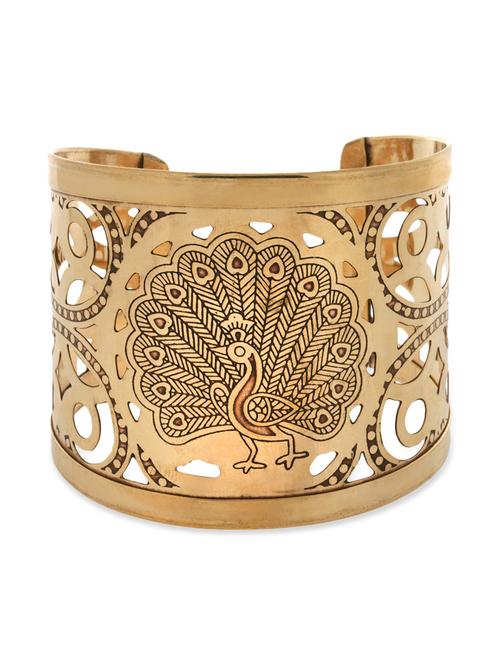 gold brass cuff - 12107071 - Very Small Image - 1