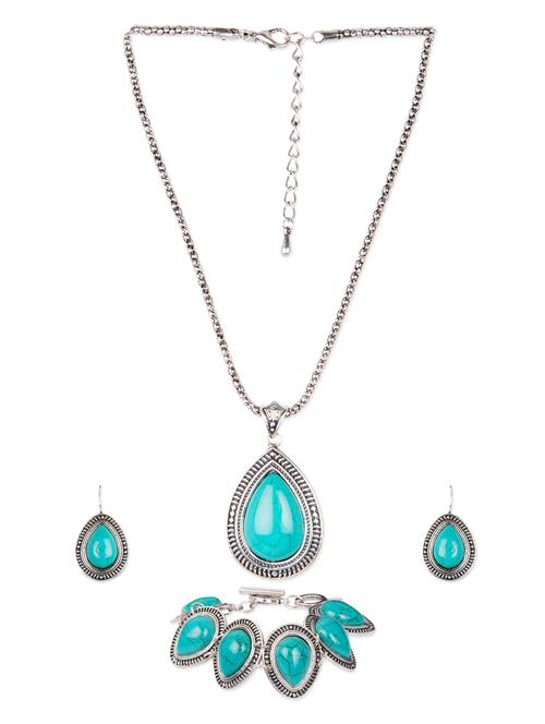 Diva Walk blue alloy long necklace - 12109224 - Very Small Image - 1