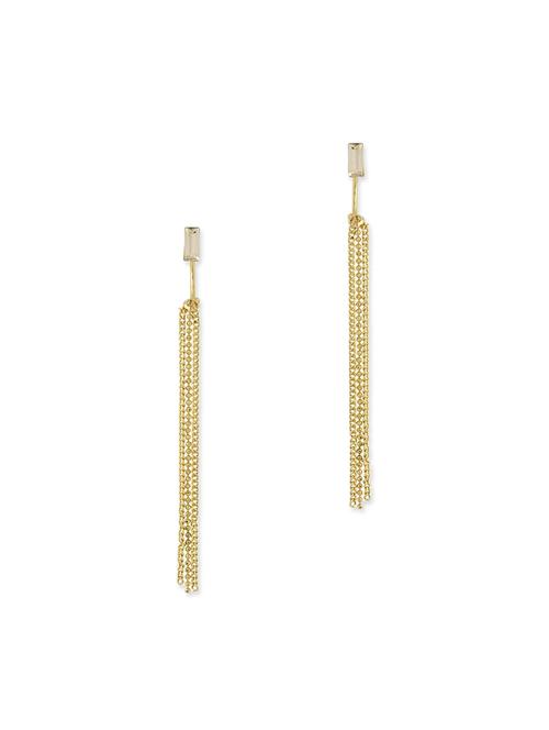 gold metal dangler earring - 12113811 - Very Small Image - 1
