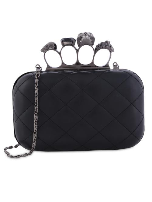 black skull embellished box clutch - 1211458 - Very Small Image - 1