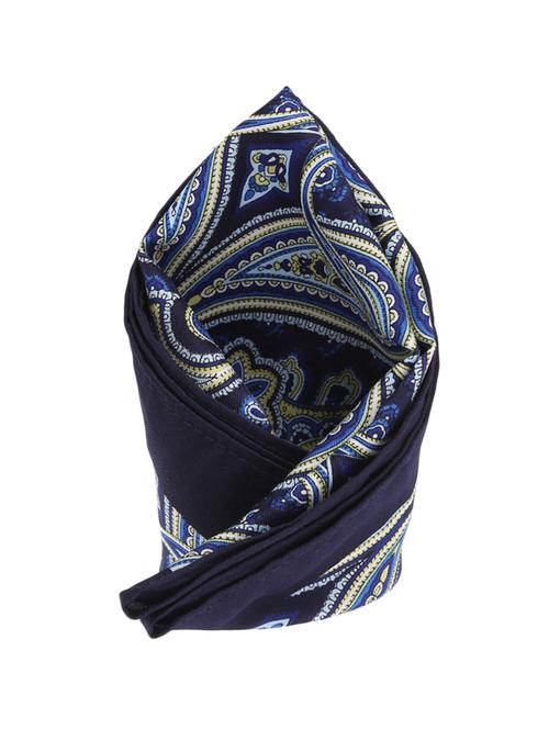 blue micro fiber pocketsquare - 12114828 - Very Small Image - 1