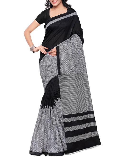 black art silk bhagalpuri saree with blouse - 12115176 - Very Small Image - 1