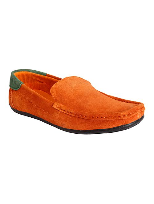 orange suede slip on loafers - 12115557 - Very Small Image - 1