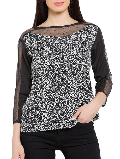 black printed cotton regular top - 12115928 - Very Small Image - 1