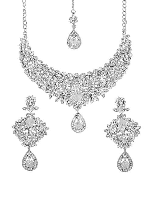 white zinc bridal necklace - 12116829 - Very Small Image - 1