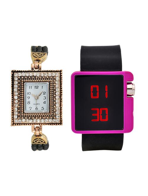 lucky infra combo of 2 analog-digital men and women watch's - 12117652 - Very Small Image - 1