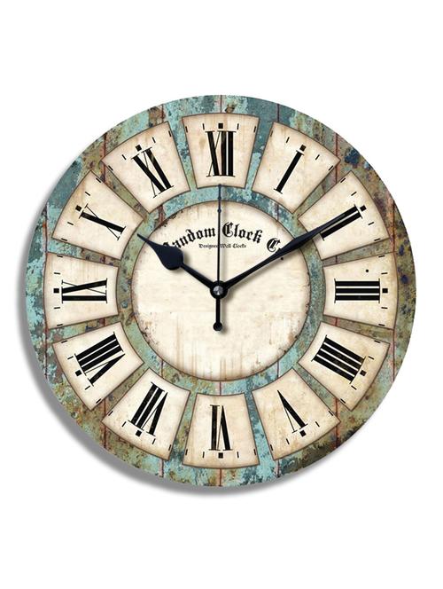 multi colored wooden  wall clock - 12118800 - Very Small Image - 1