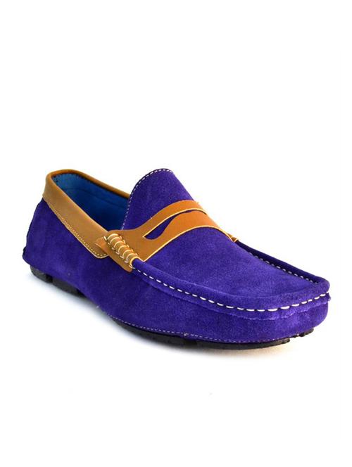 blue suede slip on loafers - 12124654 - Very Small Image - 1