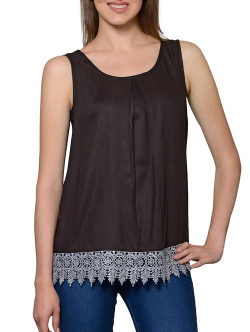 black viscose regular top - 12125401 - Very Small Image - 1
