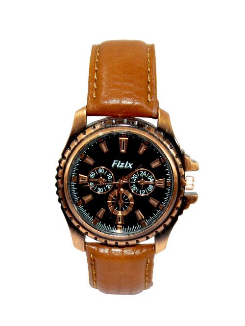 jm mens analog leather belt watch - 12126093 - Very Small Image - 1