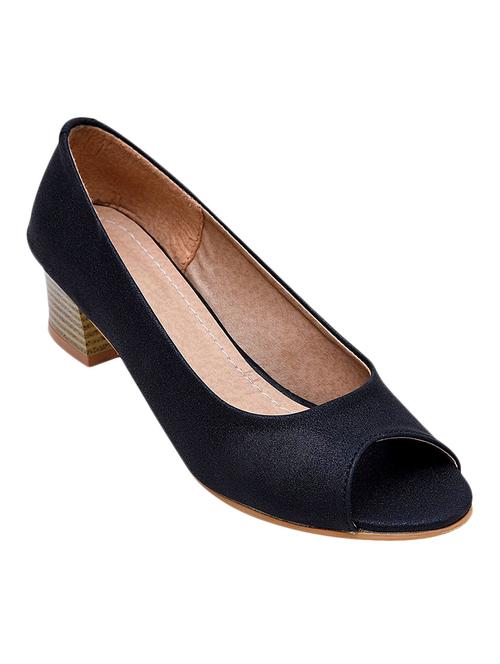 black leatherette slip on sandal - 12127286 - Very Small Image - 1