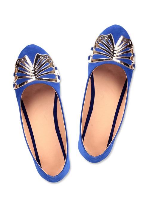 Blue suede ballerinas - 1212894 - Very Small Image - 1