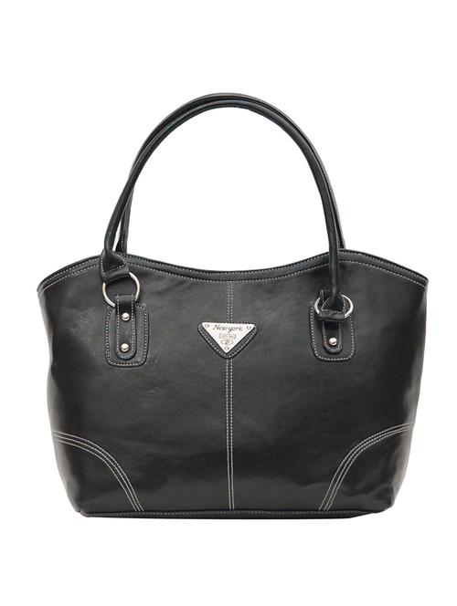 black leatherette handbag - 12129631 - Very Small Image - 1