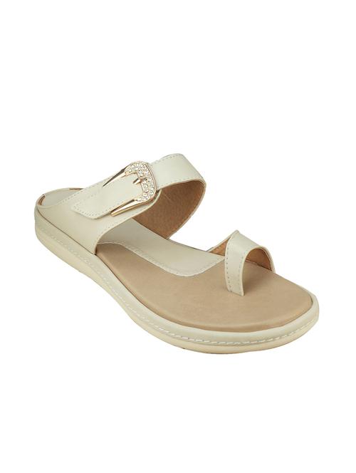 beige  faux leather sandal - 12132074 - Very Small Image - 1