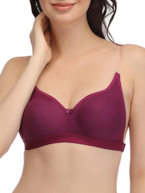 purple cotton t-shirt bra - 12132175 - Very Small Image - 1