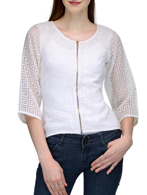 white cotton summer jacket - 12132676 - Very Small Image - 1