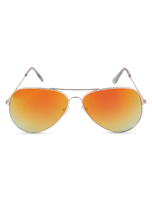 orange gold metallic framed aviators - 1213441 - Very Small Image - 1