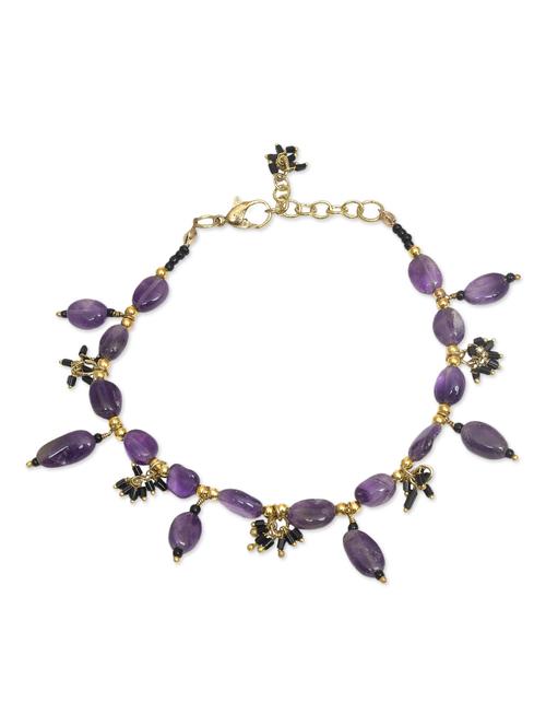 purple stoned anklet - 1213851 - Very Small Image - 1