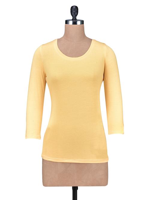 solid yellow cotton top - 1213896 - Very Small Image - 1
