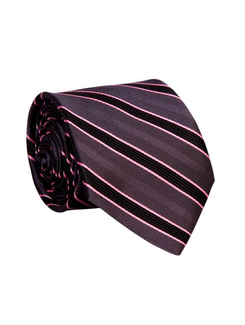 grey color, microfiber neck tie - 12140090 - Very Small Image - 1