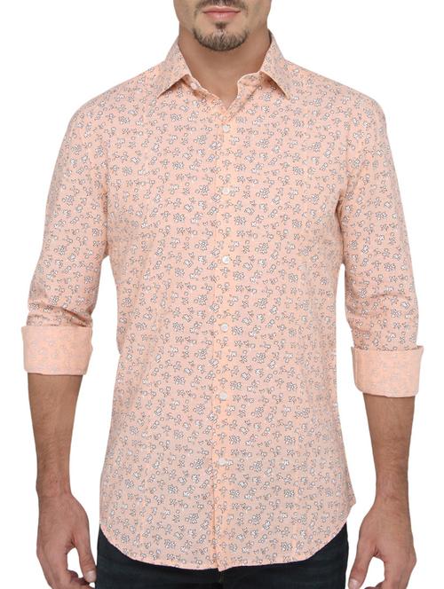 orange linen casual shirt - 12144104 - Very Small Image - 1