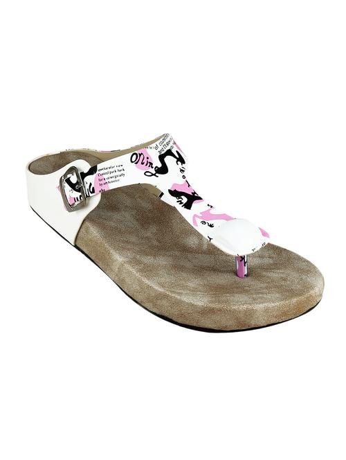 white faux leather sandal - 12145052 - Very Small Image - 1