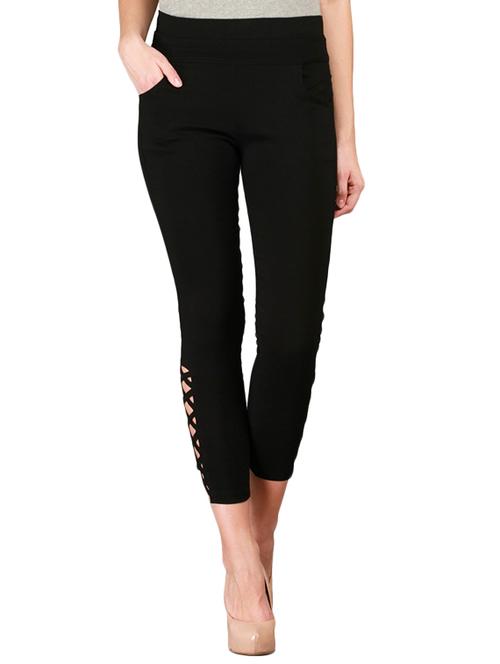 black cotton jeggings - 12150250 - Very Small Image - 1