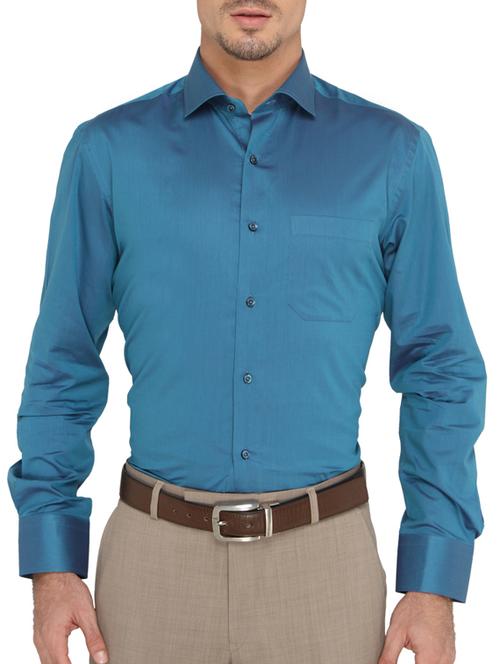 light blue cotton casual shirt - 12151028 - Very Small Image - 1