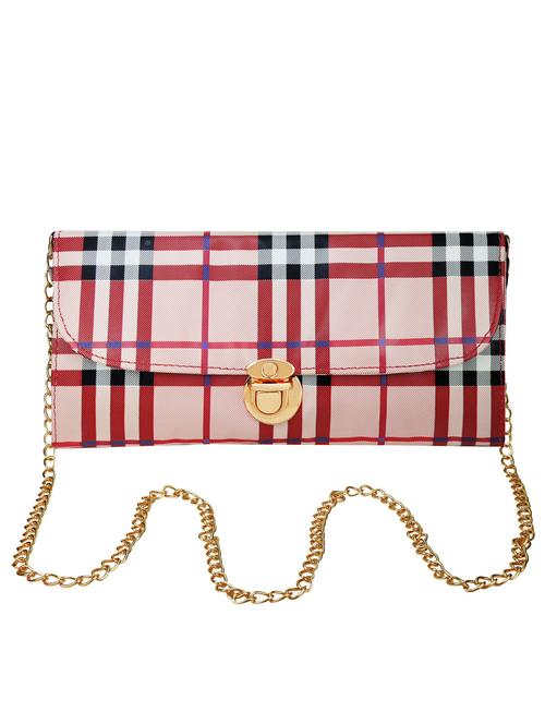 multi colored synthetic leather clutch with sling - 12151680 - Very Small Image - 1