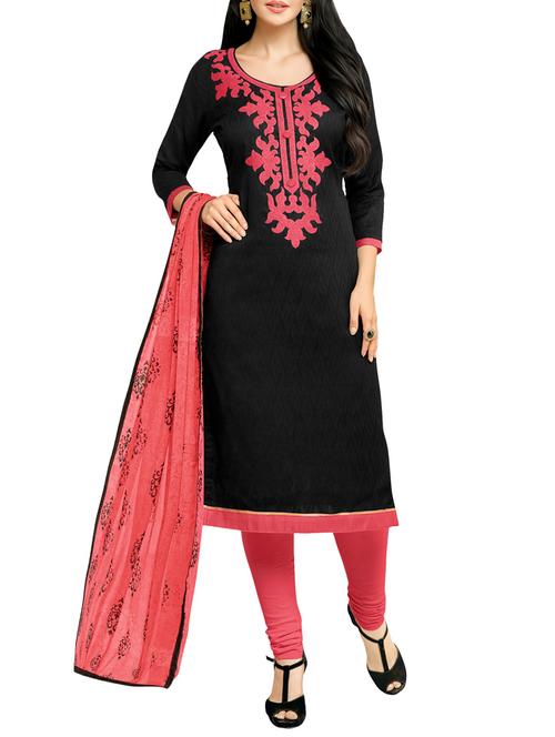 black jacquard unstitched suit - 12154969 - Very Small Image - 1