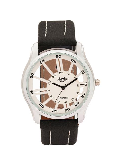 aavior men's black dial wrist watch - 12155563 - Very Small Image - 1