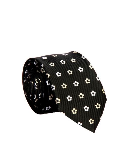 black color, micro fiber neck- tie - 12157404 - Very Small Image - 1