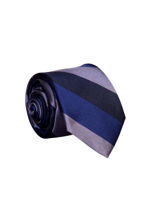 blue color, micro fiber neck- tie - 12157411 - Very Small Image - 1
