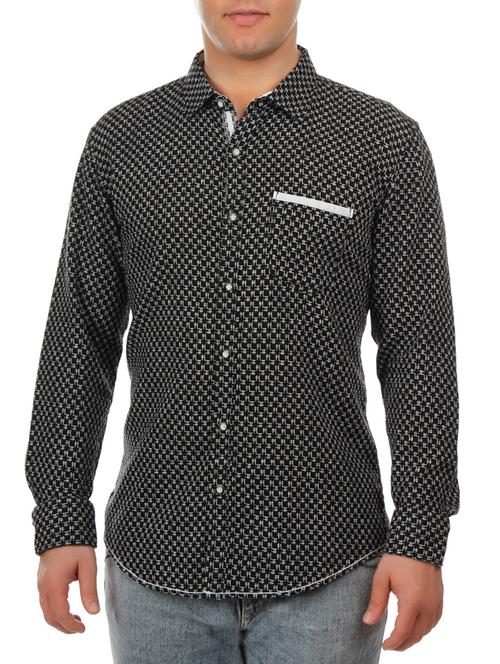 black cotton casual shirt - 12157617 - Very Small Image - 1