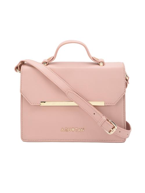 pastel pink leather hand bag - 12158297 - Very Small Image - 1