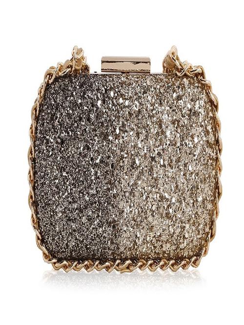gold and grey box clutch - 1215902 - Very Small Image - 1