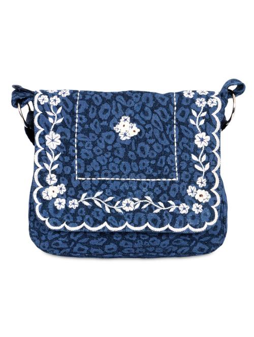blue printed canvas sling bag - 1216318 - Very Small Image - 1