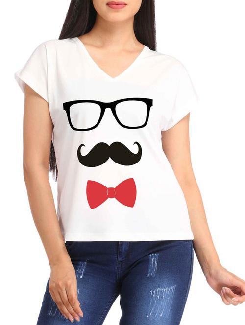 white polyester regular tee - 12163496 - Very Small Image - 1
