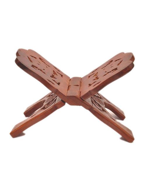 wooden hand carved holy book stand - 12163960 - Very Small Image - 1