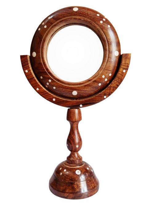 brown wooden mirror - 12163979 - Very Small Image - 1