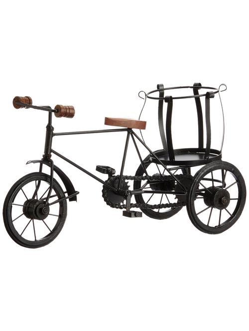 desi karigar wooden rickshaw bottle holder - 12164275 - Very Small Image - 1