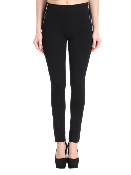 black polyester jeggings - 12164296 - Very Small Image - 1