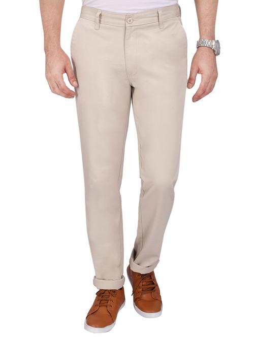 beige cotton casual trouser - 12165085 - Very Small Image - 1