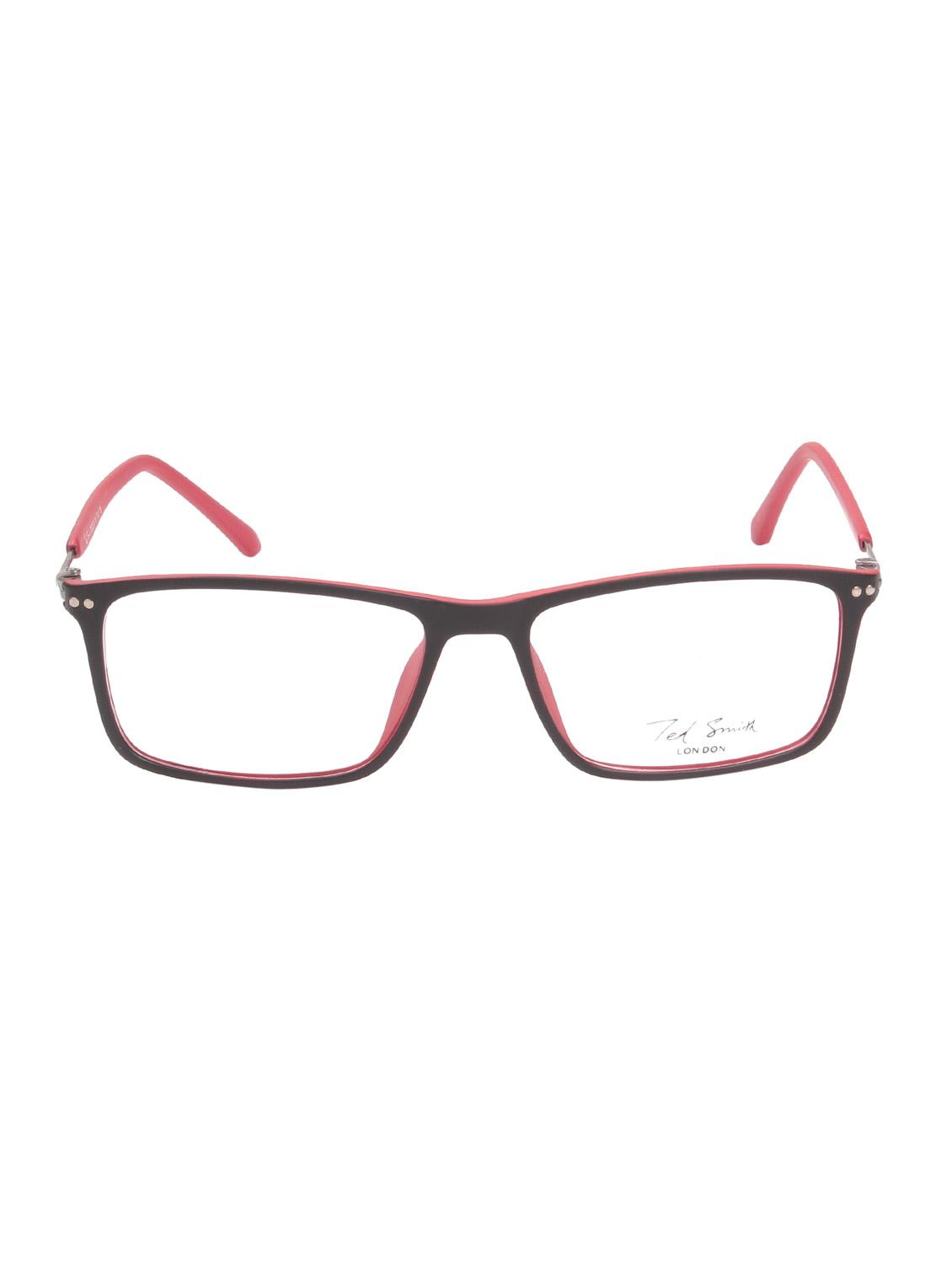 matt black inside red full rim spectacle frame - 12166881 - Standard Image - 0