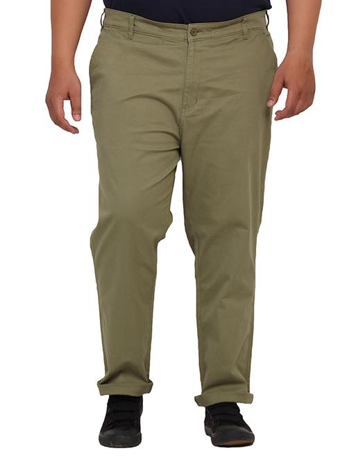 green cotton chinos casual trousers - 12168152 - Very Small Image - 1